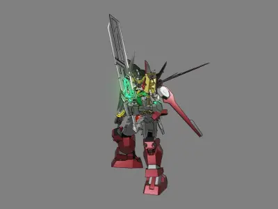 Attacker Gundam B 7 3D model
