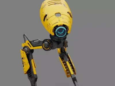 Combat DROID rigged character 3D model