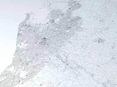 Adelaide Road Network and Streets 3D model