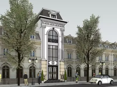 building facade model sketchup for architectural inspiration 3D model