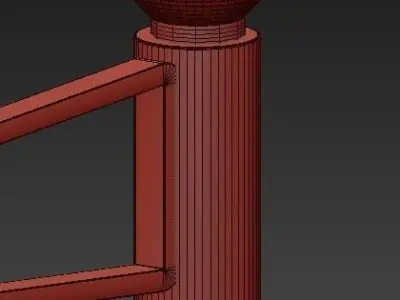 Tropfen chandelier with four lights 3D model