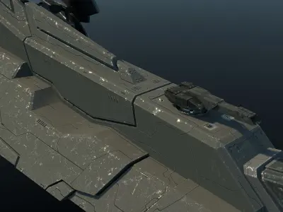 Spaceship  SS-01 SS Class Frigate Ship 3D model