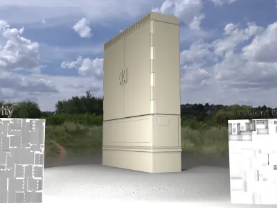 Electrical Distribution Cabinet 28 Low-poly 3D model