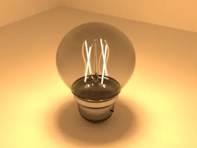 Light bulb - LED Filament 3D model