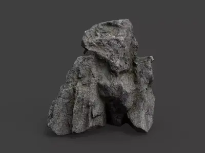 Cliff Rock 4-7 Low-poly 3D model