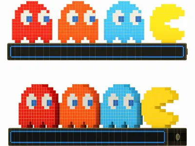Paladone Pac-Man and Ghosts Light Low-poly 3D model