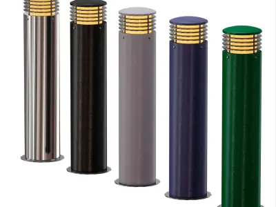 Park garden lamp Pillar lantern 3D model