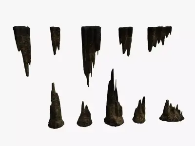 Cave Rock Pack 1 - Webs Low-poly 3D model