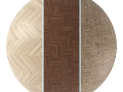 Parquet - Laminate - Wooden floor 3 in 1 3D model