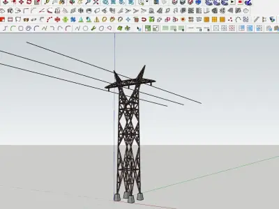 ELECTRIC TOWER-4 Low-poly 3D model