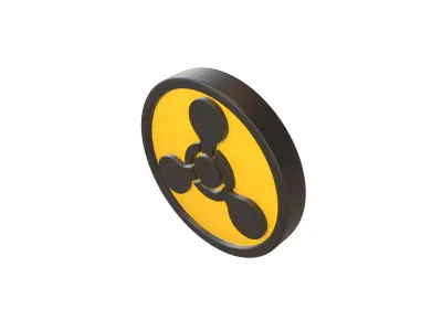 Chemical Weapon Symbol v1 001 Low-poly 3D model