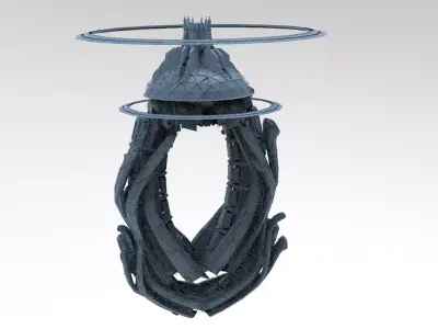 Sci fi Trinity elite Queens building 3D model