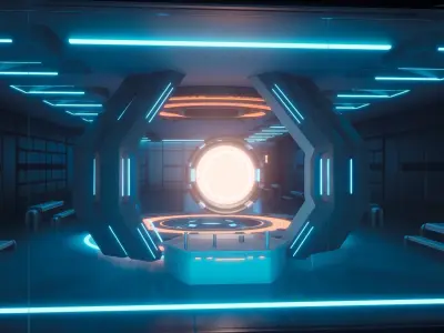 Sci-fi Virtual Space 3D model