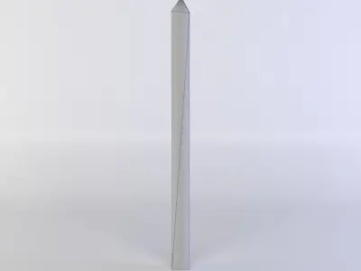 Fence segment pole Low-poly 3D model