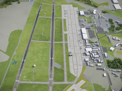 Yekaterinburg Koltsovo Airport Low-poly 3D model