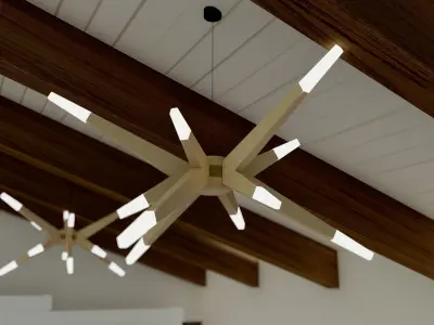 Urchin Lighting Chandelier 3D model