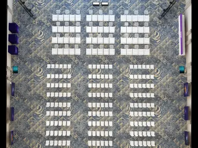 stage with hall  3D model purchase