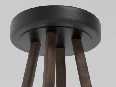 Bar stud high chair 3D model