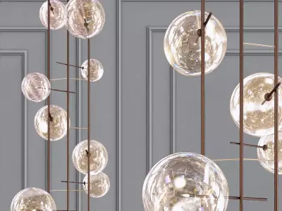 Gallotti Radice Bolle Tela Chandelier 3D model