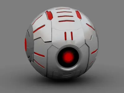 Ball Droid rigged- animated character 3D model purchase
