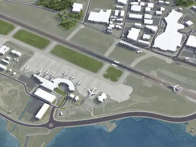 Tromso - Airport - TOS Low-poly 3D model