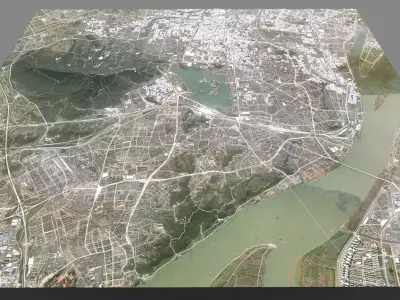 Cityscape  Nanjing China 3D model