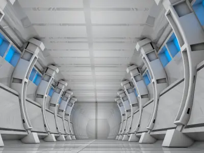 Sci Fi Corridor 3D model 38