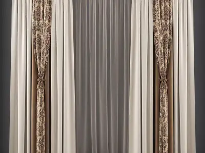 Curtain 3D model 145 Low-poly 3D model