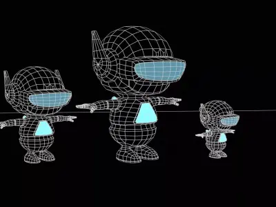 Minirobotic7Pack4 Low-poly 3D model