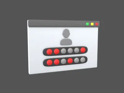 Website Login Incorrect Password Icon v1 003 Low-poly 3D model
