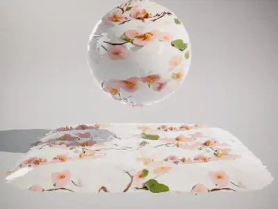 Blossom Petal Glass HQ PBR Textures Set Texture