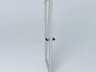 3D door very detail with glass, lock and hinger. Free 3D model