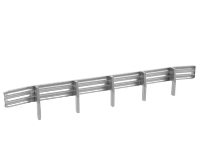 Road Railing Set 3D print model