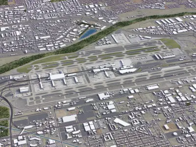 Phoenix Airport Low-poly 3D model