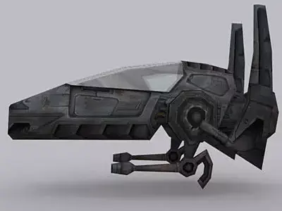 3DRT - Sci-Fi Airspace - Spaceship 2 Low-poly 3D model