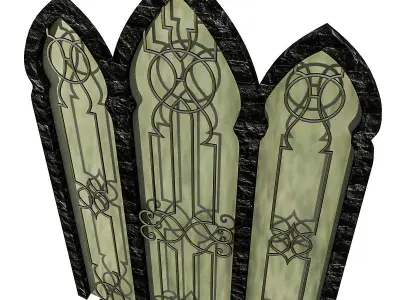 Mosque Entrance Low-poly 3D model