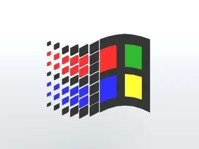 Windows 95 Logo v1 001 Free low-poly 3D model