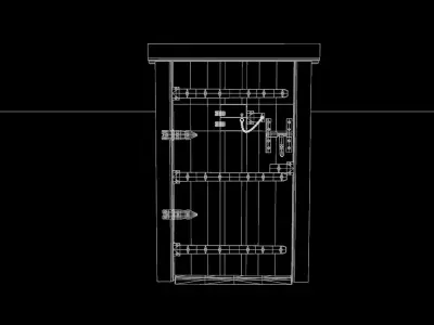 Medieval Door Pop 3D model