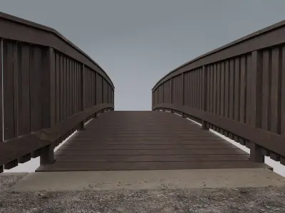 Footbridge Low-poly 3D model purchase