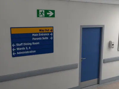 Hospital Hall V2 3D model