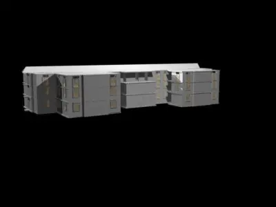 Classic Hotel Low-poly 3D model