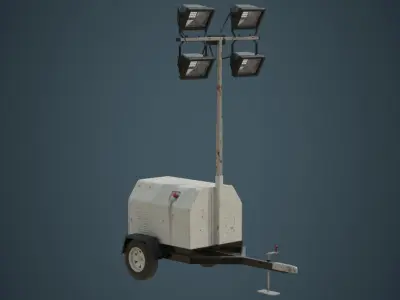 Light Tower 2B Low-poly 3D model