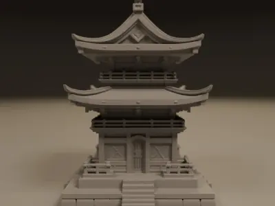 japanese temple 3D print model buy