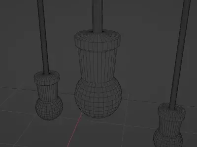 Golden pendant 3D model buy