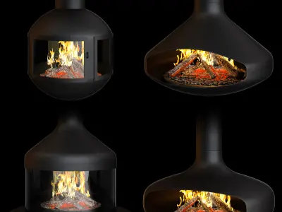 Fireplace set Focus Creation 1 3D model