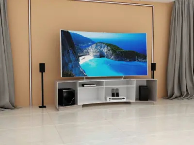 TV Cabinet Design Low-poly 3D model