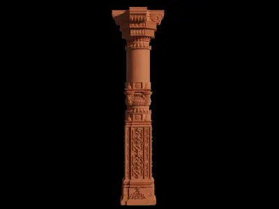 Indian Temple Pillar 2 Free 3D model