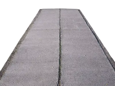 Concrete Road 3D Scan Low-poly 3D model