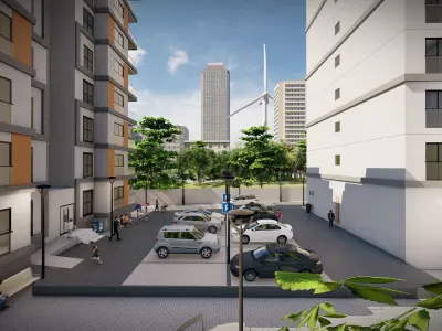 Apartment building 3D model