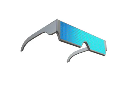 Future Technology Glasses v2 002 Low-poly 3D model
